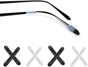 img 4 attached to 👓 Antiskid Silicone Eyeglasses Temple Sleeves for Spectacles, Ensuring Comfort and Eye Protection