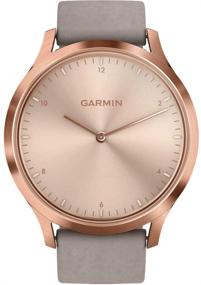 img 1 attached to 🌹 Гибридный умный часы Garmin vivomove HR, розовое золото с серой замшевым ремешком для мужчин и женщин