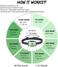 img 2 attached to 🐶 Premium Bark Collars: Humane No-Shock Anti-Bark Collars for Small & Medium Dogs, Beep & Vibrate Features - Pet Training Collar