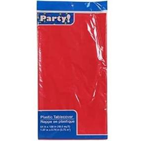 img 1 attached to 🔴 Vibrant Red Plastic Table Covers, 54x108" (2-pack) - Perfect for Home Decor or Events