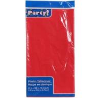 🔴 vibrant red plastic table covers, 54x108" (2-pack) - perfect for home decor or events logo