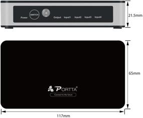 img 1 attached to Portta HDMI Premium 4 Port 4X1 Switch/Switcher Version 2.0 4K x 2K @60Hz Full 3D Support HDCP 2.2: Ideal for Input DVD, PS4 & Blue-Ray to Output HDTV