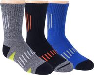 stride rite boys' 3-pack crew socks: comfort and durability for happy feet logo