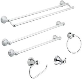 img 2 attached to 🛁 Enhance Your Bathroom with the Moen DN8403CH Preston Double Robe Hook in Chrome - Stylish and Functional!