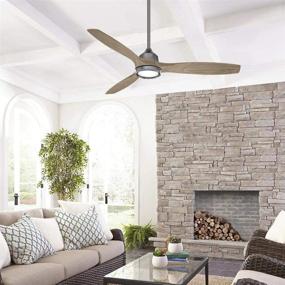 img 1 attached to 🌀 Minka-Aire F749L-GM/SG Skyhawk 60" Gun Metal Ceiling Fan with Seashore Gray Blades and LED Light - Stylish and Functional Choice for Any Room