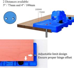 img 2 attached to Woodworking Tool: 35mm Concealed Hinge Jig Kit with Router Drill Bits - Hardware Template Guide for Face Frame Cabinet and Cupboard Door Hinges