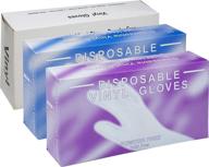 🧤 high-quality disposable vinyl gloves - powder free, latex free, medium size - bulk pack of 1,000 gloves (10 packs of 100 gloves) logo