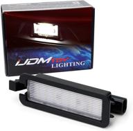 🔦 oem-fit 3w 18-smd led license plate light kit by ijdmtoy - compatible with dodge charger & challenger 2015-up, chrysler 300 & pacifica, jeep compass 2017-up, etc. logo