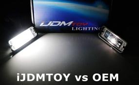 img 2 attached to 🔦 OEM-Fit 3W 18-SMD LED License Plate Light Kit by iJDMTOY - Compatible with Dodge Charger & Challenger 2015-up, Chrysler 300 & Pacifica, Jeep Compass 2017-up, etc.