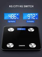 📊 leaone 400 lbs white body fat scale with blue lcd display and smart bluetooth technology - bmi weight scale, body composition analyzer, health monitor with 6mm tempered glass and smartphone app support logo