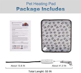 img 1 attached to 🔌 Upgraded Pet Heating Pad: Electric Warming Mat for Dogs and Cats with Chew-Resistant Steel Cord & Auto Constant Control