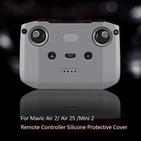 img 2 attached to 📱 Защитный силиконовый чехол для пульта DJI Mavic Air 2S/Air 2/Mini 2 - пылезащитная защитная кожух от INSYOO (серый)