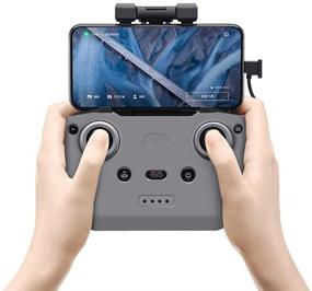 img 3 attached to 📱 Защитный силиконовый чехол для пульта DJI Mavic Air 2S/Air 2/Mini 2 - пылезащитная защитная кожух от INSYOO (серый)