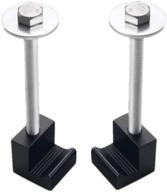 🔧 dewhel universal heavy duty tool box tie down j hooks | premium aluminum crossover toolbox pickup pair (2 pcs, black) logo