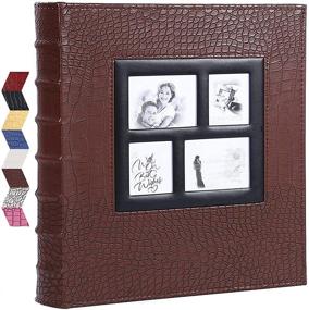 img 4 attached to 📷 Vienrose Leather Photo Album: Extra Large Capacity for 600 4x6 Photos - Ideal for Family Weddings, Anniversaries, Baby and Vacation Memories
