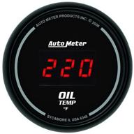 🌡️ auto meter 6348 sport comp digital 2-1/16&#34; oil temp gauge, 0-340°f range logo