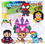🧩 5200 5mm fuse beads kit for kids - 80 patterns, 3 pegboards, tweezers - perler beads kit compatible with hama beads, melty beads, melting beads - iron beads craft beads bulk beados kit with storage логотип