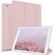 💖 aoub case for ipad 2/3/4 (old model): ultra slim, lightweight trifold smart cover in light pink logo