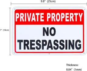 img 2 attached to Property Trespassing Aluminum UV Protected Weatherproof Occupational Health & Safety Products