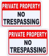 property trespassing aluminum uv protected weatherproof occupational health & safety products logo