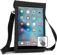 📱 usa gear tablet sleeve - protective tablet carrying case with touch capacitive screen protector, shoulder strap - ipad 5th-8th gen & ipad air 2/pro compatible - fits 9" tablets logo