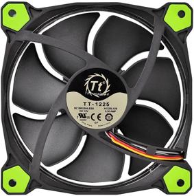 img 2 attached to 🌀 Зеленый вентилятор Thermaltake Riing 12 Series 120 мм с высоким статическим давлением, круглый светодиодный кольцевой вентилятор с системой антивибрации для охлаждения корпуса и радиатора - CL-F038-PL12GR-A