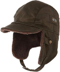 img 1 attached to Fancet Aviator Trapper Leather Costume Boys' Accessory: Stylish Hats & Caps