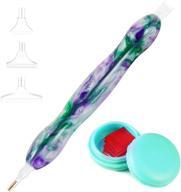 beifumei diamond painting pen: handmade resin pen with waxes, box, and tips for 5d diamond painting and nail art logo