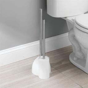 img 3 attached to 🚽 iDesign Plastic Toilet Bowl Plunger Set: Compact Combo for Neat Storage, Perfect for Any Bathroom Space – White