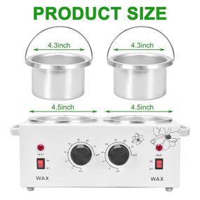 img 3 attached to Professional Dual Wax Warmer: Effortless Hair Removal Tool with Adjustable Temperature & Parrafin Dual Heater for Facial Skin, Spa & Hair Removal