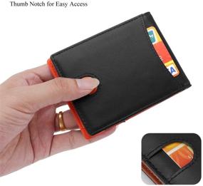 img 1 attached to HAWEE Blocking Zippered Genuine Leather Men's Accessories in Wallets, Card Cases & Money Organizers