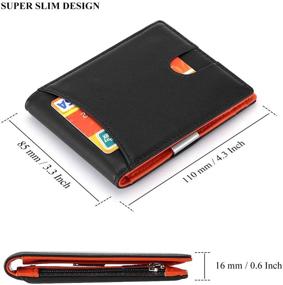 img 2 attached to HAWEE Blocking Zippered Genuine Leather Men's Accessories in Wallets, Card Cases & Money Organizers