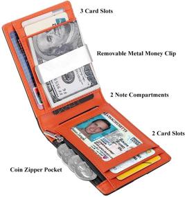 img 3 attached to HAWEE Blocking Zippered Genuine Leather Men's Accessories in Wallets, Card Cases & Money Organizers