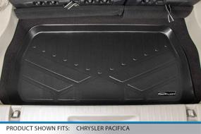 img 3 attached to 🚗 SMARTLINER 2017-2021 Chrysler Pacifica Cargo Trunk Liner Floor Mat: Ultimate All-Weather Custom Fit - Black