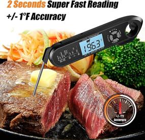 img 3 attached to Ultimate 2-in-1 Digital Meat Thermometer: Instant Read, Waterproof, LCD Display, Magnetic Base - Perfect for BBQs, Grilling, Cooking, Kitchen, Outdoor