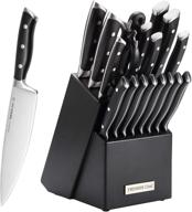 🔪 trends chef 19 pc premium german steel kitchen knife set with block - the ultimate kitchen essential logo