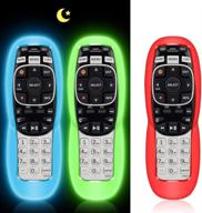 📱 3-pack silicone protective case for directv remotes rc73, rc70, rc71, rc72 - glow green, glow blue, red logo