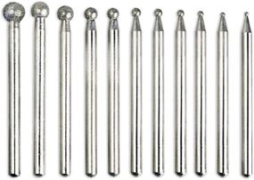 img 1 attached to 🔮 High Precision PHYHOO 11pc Ball Sphere Diamond Burr Polishing Grinding Bits: Achieve Superior 0.6mm to 6mm Results