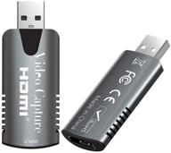 🎮 kuwfi usb 2.0 hdmi capture dongle - audio video recording box for ps4 game, dvd, camcorder, hd camcorder - real-time capture card logo