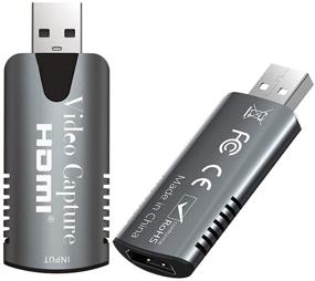 img 4 attached to 🎮 KuWFi USB 2.0 HDMI Захват Dongle - Аудио Видео Рекордер Бокс для PS4 Game, DVD, Камкордера, HD Камкордера - Карта захвата в реальном времени