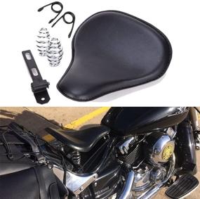 img 4 attached to 🏍️ High-Quality Black Motorcycle Cushion Spring Solo Seat Perfectly Compatible with Honda Rebel 250 300 500 for Refit Bobber