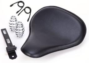 img 1 attached to 🏍️ High-Quality Black Motorcycle Cushion Spring Solo Seat Perfectly Compatible with Honda Rebel 250 300 500 for Refit Bobber
