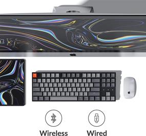 img 3 attached to 💻 Keychron K8 Tenkeyless Wireless Mechanical Keyboard for Mac: White Backlight, Bluetooth, Multitasking, Gateron Blue Switch, Type-C Wired Gaming Keyboard for Windows