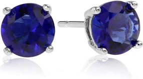 img 2 attached to 💎 Sophisticated Sterling Silver Crystal Earrings: Enhance Your Style with Dazzling Color