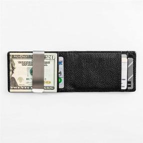 img 1 attached to Men's Pebble Grain Leather Minimalist Wallet for Money & Cards - Stylish Accessory with Organizers