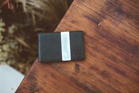 img 3 attached to Men's Pebble Grain Leather Minimalist Wallet for Money & Cards - Stylish Accessory with Organizers