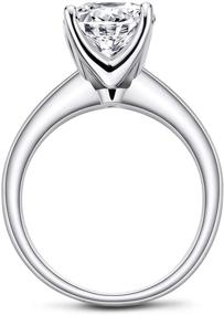 img 1 attached to 💍 AINUOSHI 3 Carat Cubic Zirconia Engagement Ring - Cushion/Round/Asscher/Princess Cut, Sterling Silver 925 - Wedding Anniversary Jewelry in Gift Box