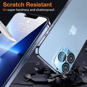 img 1 attached to EGV Защитное стекло для экрана и объектива камеры iPhone 13 Pro Max 6,7 дюйма [3+3 комплекта] – Антицарапанье, HD прозрачность, включает рамку-направление, совместимо с большинством чехлов.