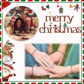 img 3 attached to 🎁 UPROMI Christmas Wish Bracelets: Perfect Gifts for Friends- Love Knot Infinity Matching Friendship Bracelet Set for Women, Teens, Girls and Sisters (2/3/4)