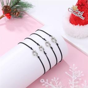 img 1 attached to 🎁 UPROMI Christmas Wish Bracelets: Perfect Gifts for Friends- Love Knot Infinity Matching Friendship Bracelet Set for Women, Teens, Girls and Sisters (2/3/4)